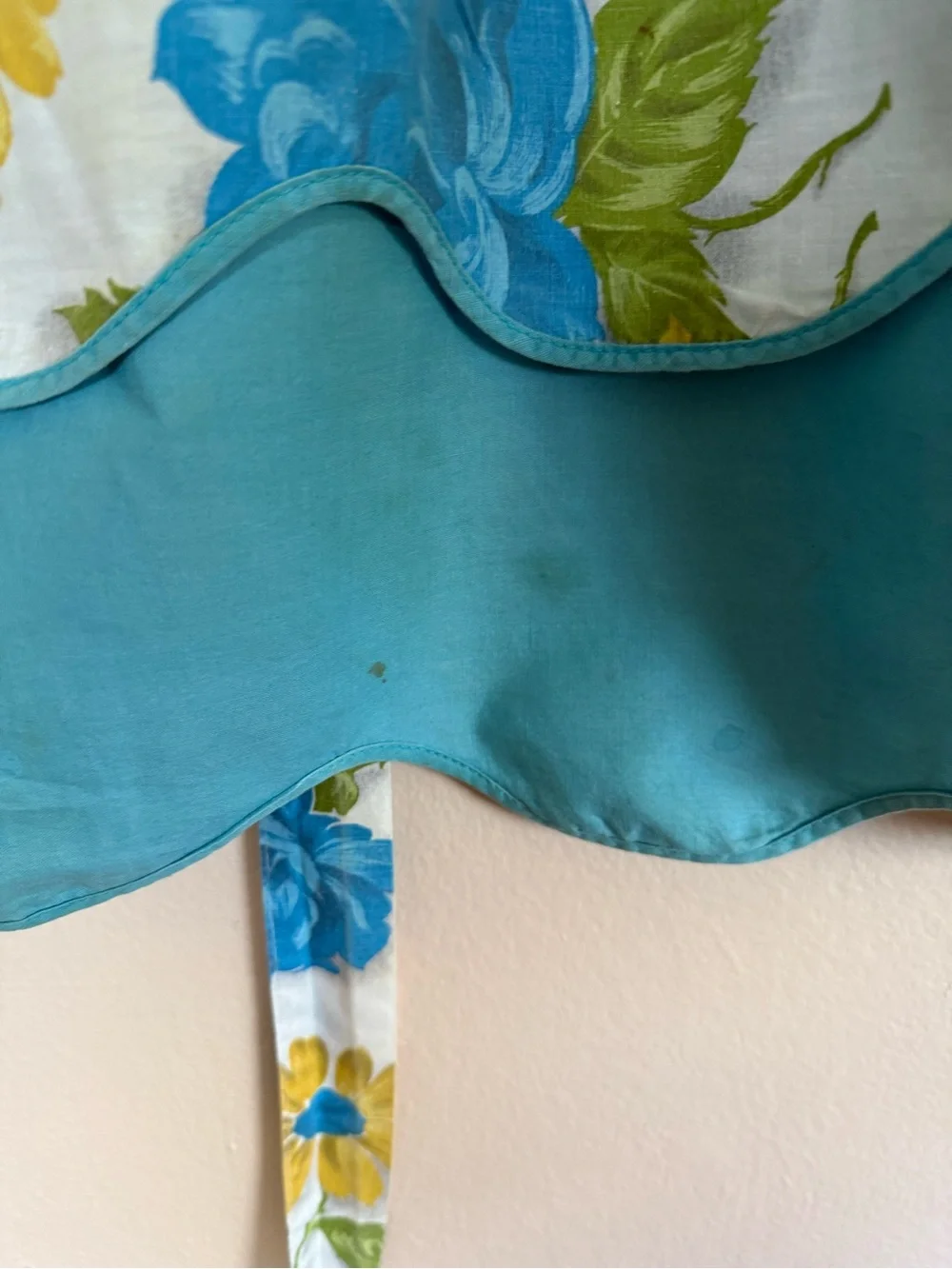 Vintage Floral Blue & Yellow Apron